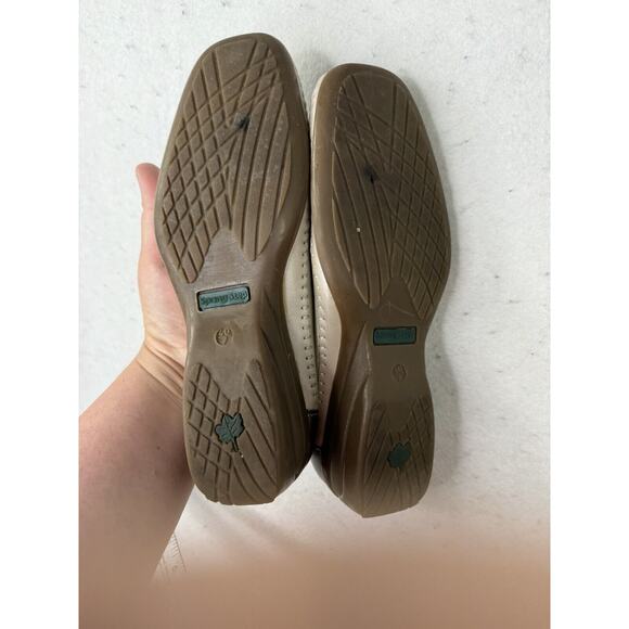 Spring Step Tan & Taupe Leather Shoes Women Size 40 / 7 Square‎ Toe - Picture 4 of 10